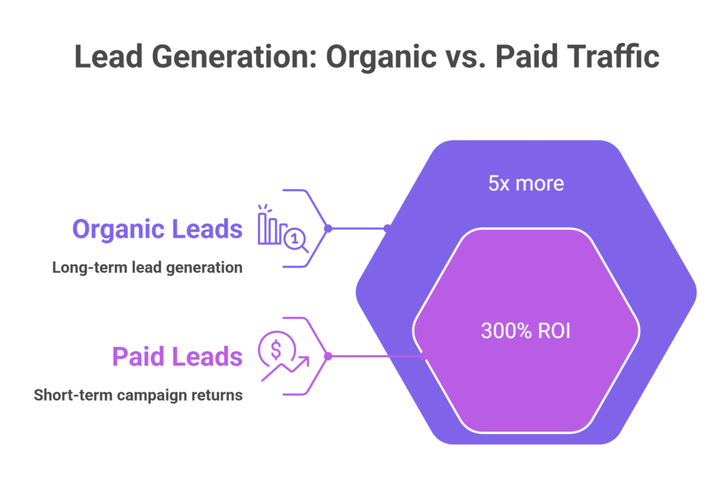 Success Ratio of Organic Traffic vs Paid Traffic